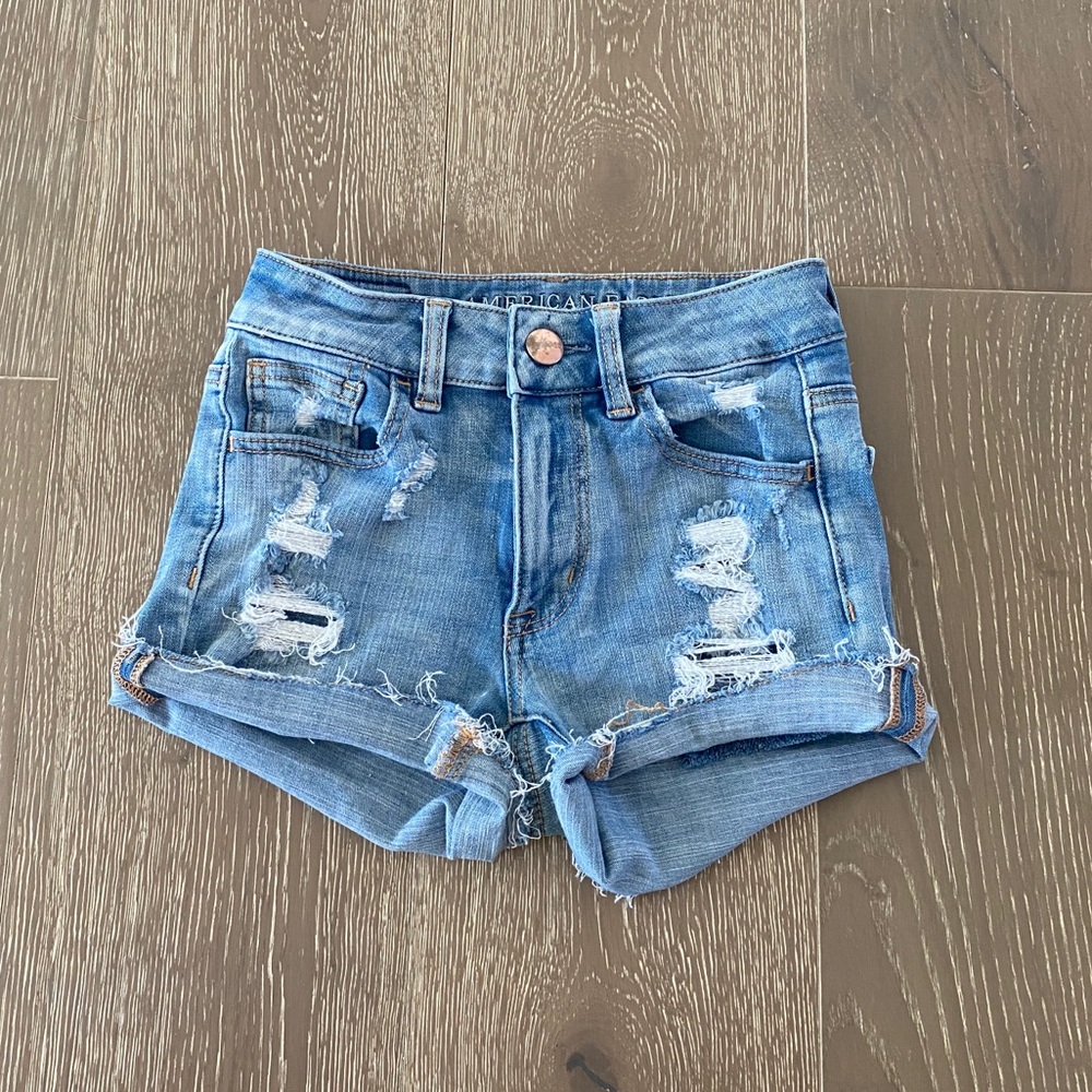 Distressed Jean Shorts